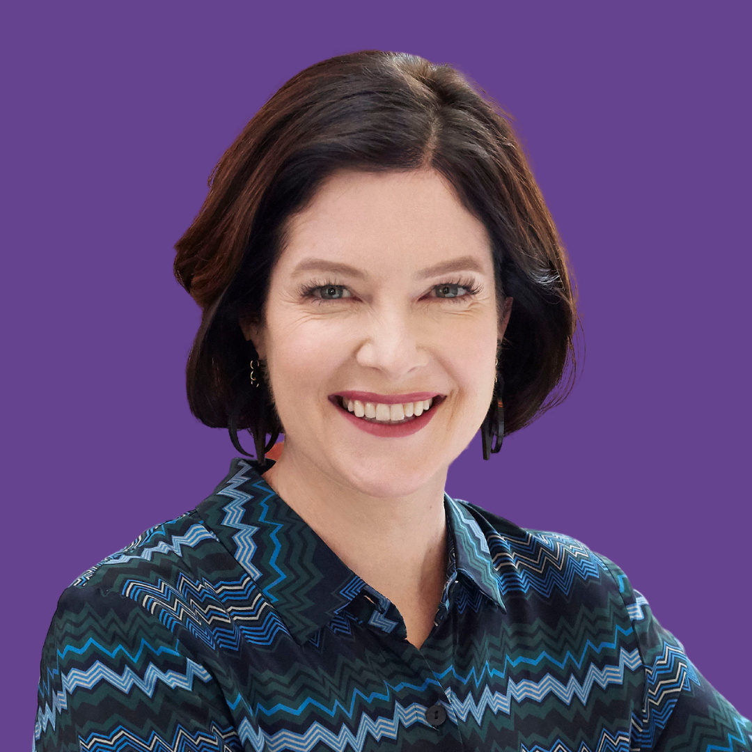 Pam Hamilton Purple Background Headshot Insight Platforms
